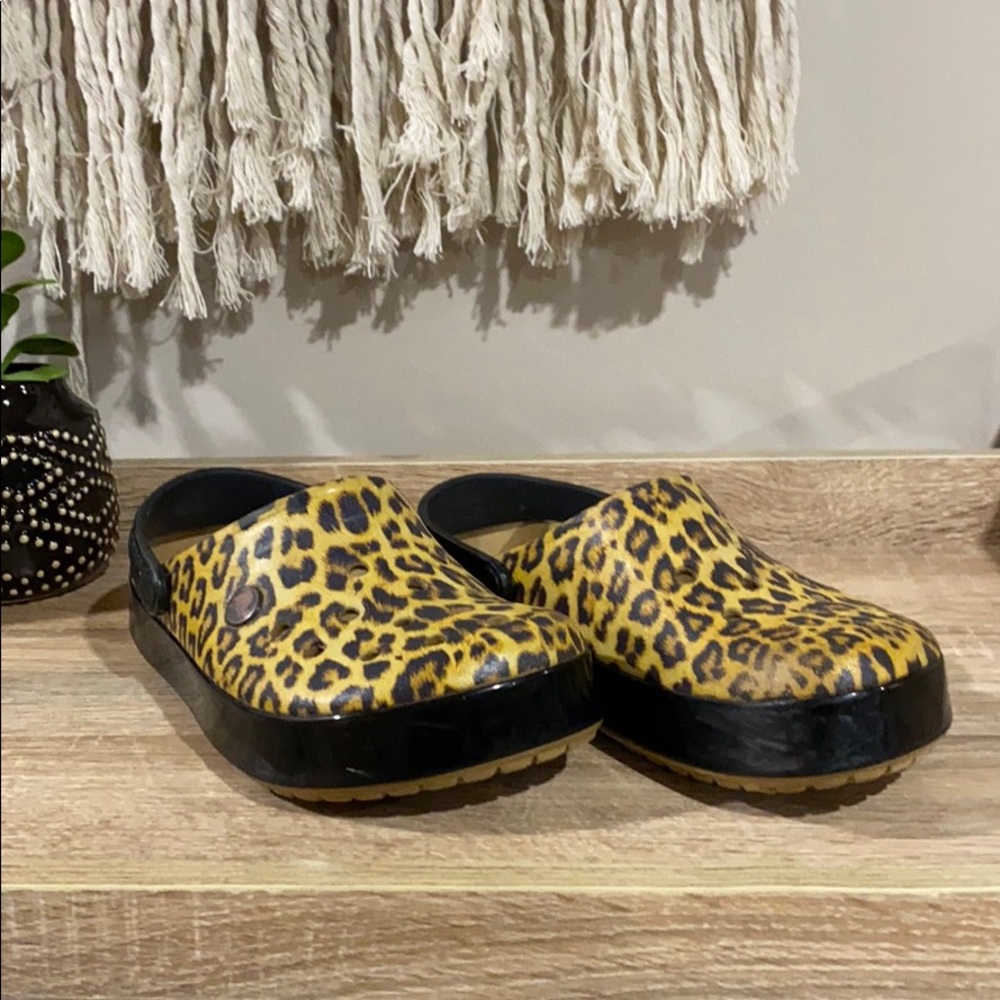 Cheetah Print Crocs